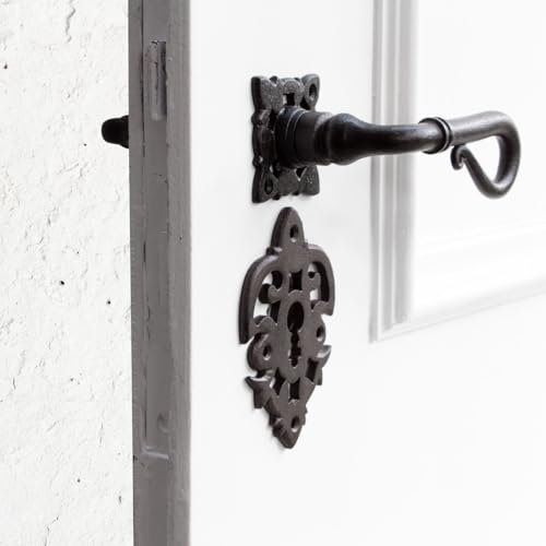 Antikas - Handgeschmiedete Türklinkengarnitur Tor - Beschlag Schmiedeeisen, massiv Eisen