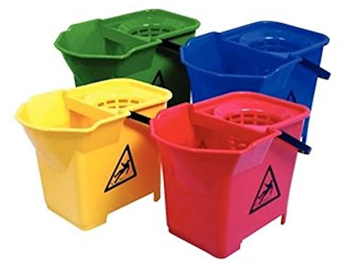 Stalwart S224 Colour Coded Mop Bucket, Public Areas, 14 L, Green