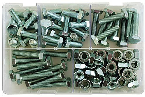 Connect 35012 Assorted M10 Setscrews & Nuts Box 88pc