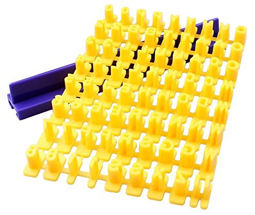 Kasstino Fondant Cake Cookies Biscuit Decorating Tools Stamps Cutter with Letters and Numbers Alphabet Press Set
