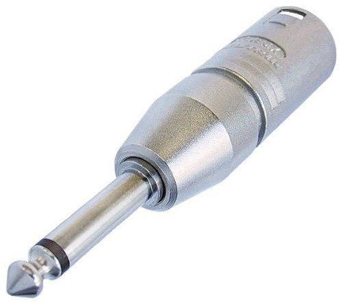 Neutrik NA2MP 3 Pin XLR Male to Mono 6.35mm Jack Plug Adaptor