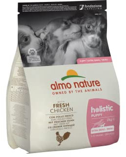 Almo Nature Holistic Hundefutter, Puppy, Small Dog, Huhn und Reis, 2 kg