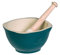 Emile Henry 970255 Mortier Céramique Émaillée Coloris Bleu Feu Doux Diamètre : 15 cm
