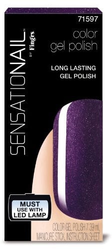 SENSATIONAIL Gel Nail Polish With Manicure Stick, 7.39 ml, Purple Orchid