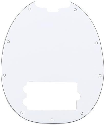 Musiclily 9 Löcher Pickguard Schlagbrett für 4-saiter Musicman Stingray Bass,3 lagig Weiß