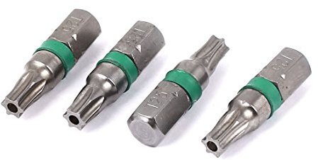 sourcing map 1/4 Sechskantschaft T25 Torx Sicherheit Schraubendreher Bit Grau 25mm Lang 4Stk de