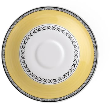 Villeroy und Boch Audun Ferme Untertasse, 16 cm, Premium Porzellan, Weiß/Bunt