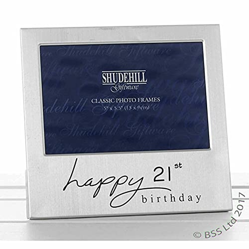 Shudehill Giftware 5 x 3 Happy 21st Birthday Photo Frame Occasion Gift Present