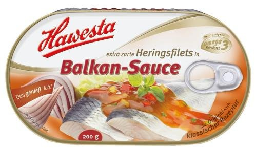 Hawesta Heringsfilet in Balkan-Sauce, 10er Pack (10 x 200 g Dose)