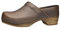 Sanita | Jamie Geschlossener Clog | Original handgemacht | Leder-Holzclogs für Männer | Braun | EU 42