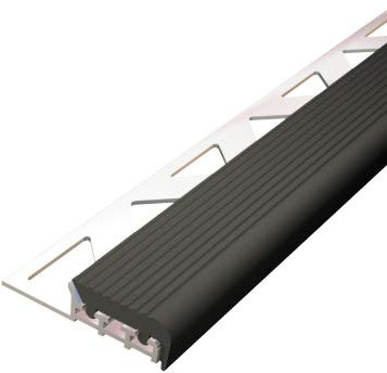 Kantenprofil (Gummi schwarz) Aspro, 25x9mm, Aluminium, 2,5m