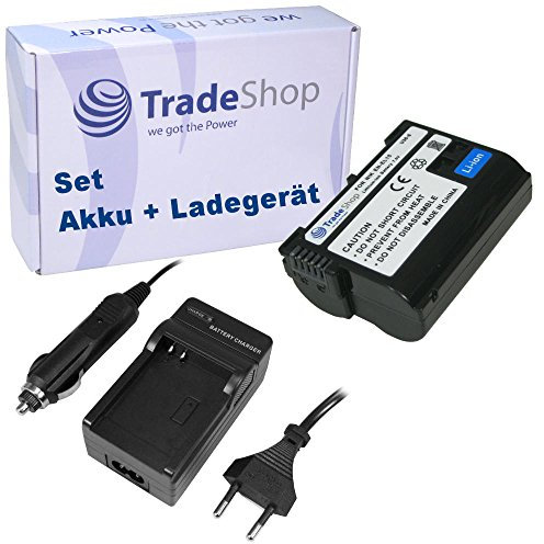 ANGEBOT IM SET: Akku + Ladegerät passend für Nikon D600 D-600 D7000 D-7000 D800 D-800 D800E D-800-E D7100 D-7100 D8000 D-8000 Nikon 1 V1 V-1 Batteriegriff MB-D11 MB-D12 ersetzt EN-EL15 ENEL15 EN-EL-15 ENEL-15 mit Infochip