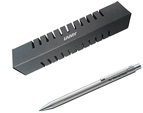 LAMY Kugelschreiber econ Modell 240, Edelstahl gestrahlt, inkl. Laser-Gravur