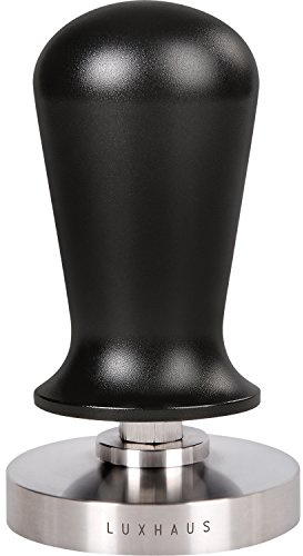 LuxHaus Espresso Tamper - 53mm Calibrated Coffee Tamper for Espresso Machine with Spring Loaded 100% Flat Stainless Steel Base
