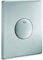 Grohe, Piastra di azionamento per cassette di risciacquo ad incasso Skate 156 x 197 mm, con interruttore a pulsante, acciaio inox, 38445SD0