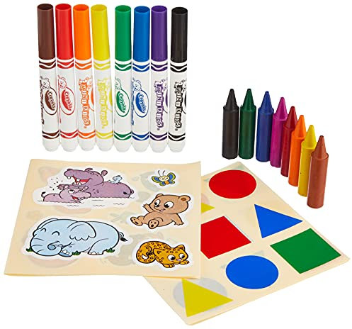 CRAYOLA - Mini Kids, Mon premier set Couleurs & Autocollants, Activité créative et cadeau pour enfants, dès 12 mois, 81-0570