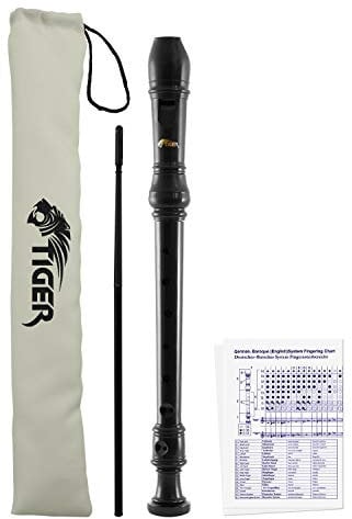 Tiger REC2-BK Soprano Flûte à bec - Noir