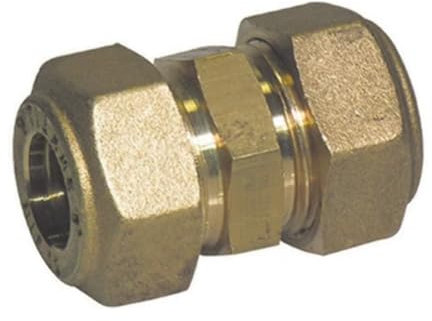 Raccord droit intermédiaire double joint torique pour gaz 18 mm