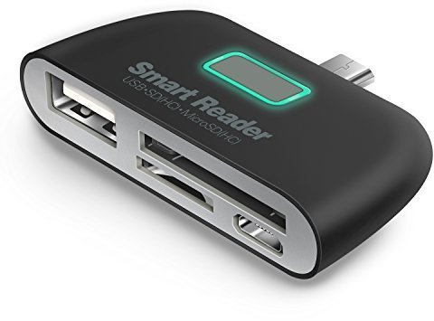 Micro USB OTG adaptador 4 en 1 Micro USB OTG/TF/SD lector de tarjetas Smart adaptador con puerto de carga micro USB para Android/Smartphone/Tablet/Samsung Galaxy S6/S6 Edge