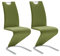 Robas Lund Esszimmerstühle 2er Set Schwingstuhl Olive, Esszimmerstuhl Stuhl Amado, 62.0 x 45.0 x 102.0 cm