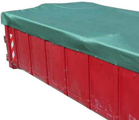 Containerplane Abdeckplane Gewebeplane feinmaschig Luftdurchlässig 2,00 x 3,00 m Grün zur Abdeckung von Container ohne Gummileine