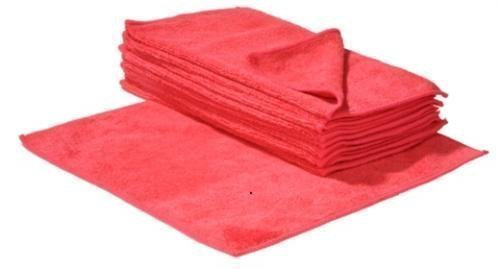 100 X SBS Chiffons microfibre 30 Chiffons en microfibre Rouge 30 x 30 cm