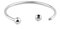 RUBYCA 10pcs White Silver Plated Bangle Bracelet Screw End Ball Cuff Charm Beads DIY Jewelry