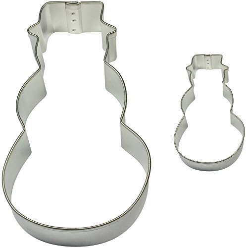 PME SC601 Lot de 2 Emporte pièces Bonhomme de Neige pour Biscuits et Gâteaux, Acier Inoxydable, Argent, 10 x 2 x 6 cm SC601