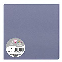Clairefontaine 11129C 25 Karten Pollen 16x16cm 210g Vergissmeinnichtblau
