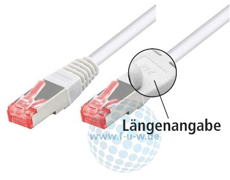 Tecline 71507W Category 6 Ethernet Kabel mit schmalem Knickschutz (7,5 m) weiß