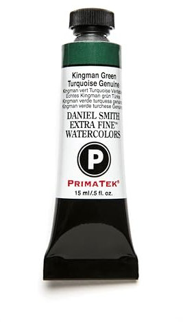 DANIEL SMITH Extra Fine Watercolor 15ml Paint Tube, Kingman Green Turquoise Genuine, 0.5 Fl Oz (Pack of 1)