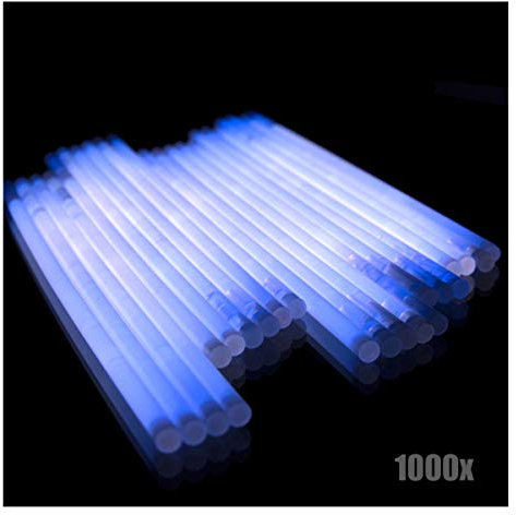 KNIXS 1000x Arm-Knicklichter – Gletscherweiß/Weiß leuchtend inkl. 1000x 3D-Verbinder und je 20x Ballverbinder und 7_lochverbinder, seit 15 Jahren in Profiqualität, Glowstick / Leuchtstab - für Party, Festival, Geburtstag oder als Dekoration