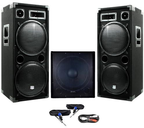 Paquete PA 18215 3000W subwoofer bi-amplificado