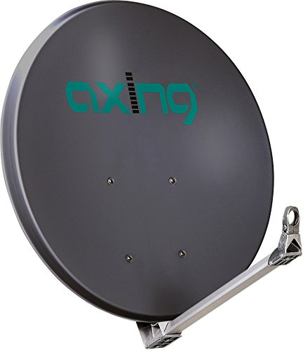 Axing SAA 110 Saladier Satellite avec Support LNB 40 mm Miroir Satellite en Aluminium 110 cm, Anthracite, 110 cm