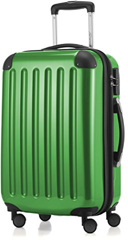 Hauptstadtkoffer Alex - Handgepäck Koffer 55x38x23 cm, 42 L, Zahlenschloss, erweiterbarer Hartschalen Trolley aus PC ABS, 3,2 kg, 4 Doppelrollen, Grün