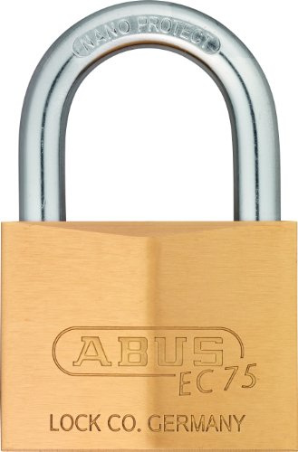 ABUS 26845 Messing Vorhängeschloss mit 5-Reversible Schlüssel | Massiver Messingkorpus, doppelt verschraubt - Bügel mit Nano Protect Beschichtung - bis zu 150.000 Schlüsselvariationen
