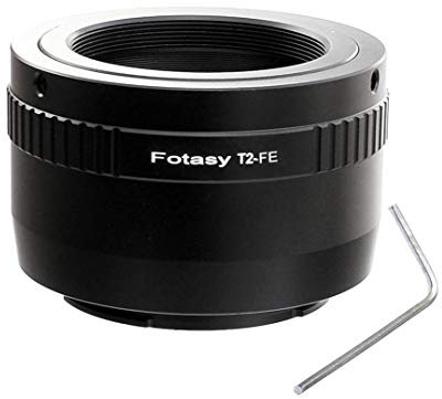 Fotasy T Mount Lens to E Mount Adapter, T2 E Mount Adapter, Telescope Lens Emount Adapter, Compatible with Sony a7 a7R a7s II III IV a9 a7c Alpha 1 a6600 a6500 a6400 a6300 a6100 a6000 a5100 ZV-E10