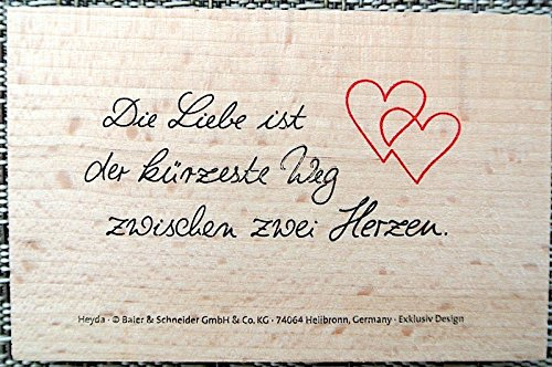 Poesiestempel HEYDA 6x9cm Embossing Motivstempel : Die Liebe ist der kür