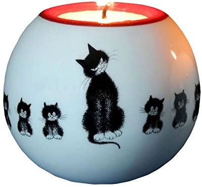 Teelichthalter L'Alignment/Aufstellung (Kugel) - Albert Dubout Katzen #111