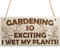 RED OCEAN Gardening So Exciting I Wet My Plants! Lustiges Schild für den Garten