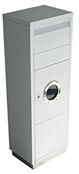 Radius Paketbriefkasten - Letterman Standing Ovation 1 - mit Bullauge - Weiss - 600 E