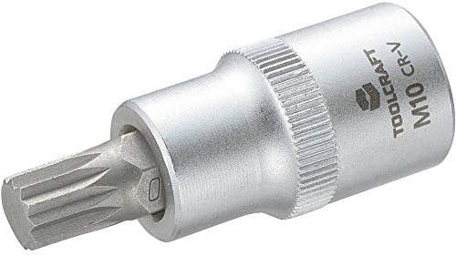 TOOLCRAFT 816088 Stecknuss Vielzahn (XZN) 10 mm, Länge: 55 mm, Antrieb: 1/2 (12,5 mm), 1 Stück