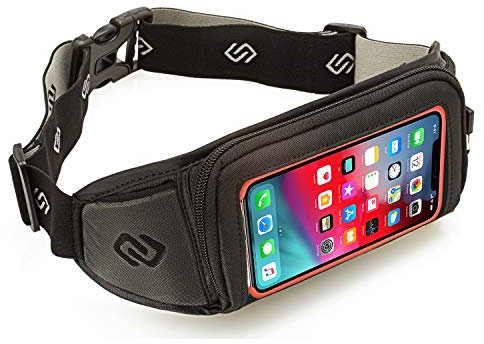Sporteer Kinetic K1 Laufgürtel für iPhone 16 Pro Max, 16 Plus, 15 Pro Max, 16/15/14 Pro, iPhone 16/15/14, Galaxy S24 Plus, S24 Ultra, S23 Ultra, S23 Plus, Pixel, und Anderen Handys mit Fällen