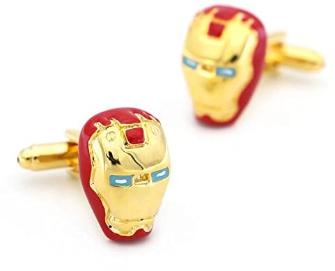 Beaux Bijoux Iron Man Cufflinks - Super Hero Design Cufflink Men's Shirt Cuff Links Pair - Marvel