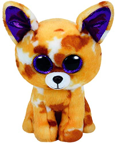 Carletto Ty 37171 Pablo Chihauhau Ty 37171-Pablo mit Glitzeraugen, Beanie Boo's Chihuahua, 15 cm, braun, Orange
