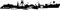 Samunshi® Wandtattoo Bochum Skyline Wandaufkleber 120 x 19,2cm schwarz