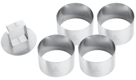 GOBEL 813850 Schachtel mit 4 runden Kreisen aus Edelstahl.