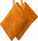 REDBEST Waschhandschuh, Waschlappen New York 2er- Pack orange Größe 15x21 cm - leichte, weiche Qualität, saugstark, sehr strapazierfähig, 100% Baumwolle