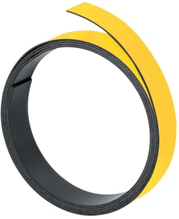 FRANKEN Magnetband, 100 cm x 5 mm, beschriftbar, zuschneidbar, gelb, M801 04