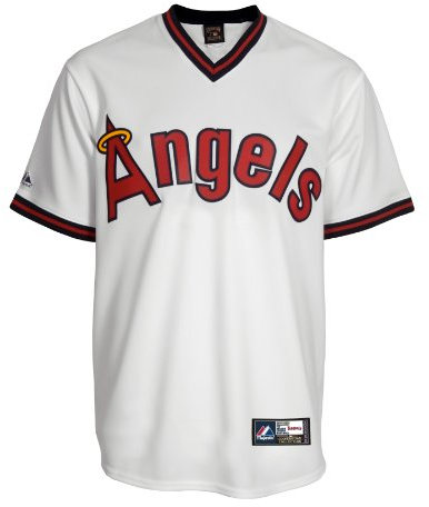 MLB Reggie Jackson # 44 Cooperstown Angels Replik Jersey, Herren, weiß